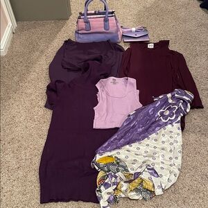 Clothing bundle, Purple and Lavender Women's Fashion, 6 pieces one low price
